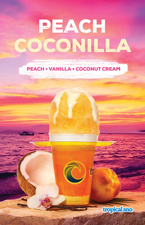 peach coconilla shaved ice