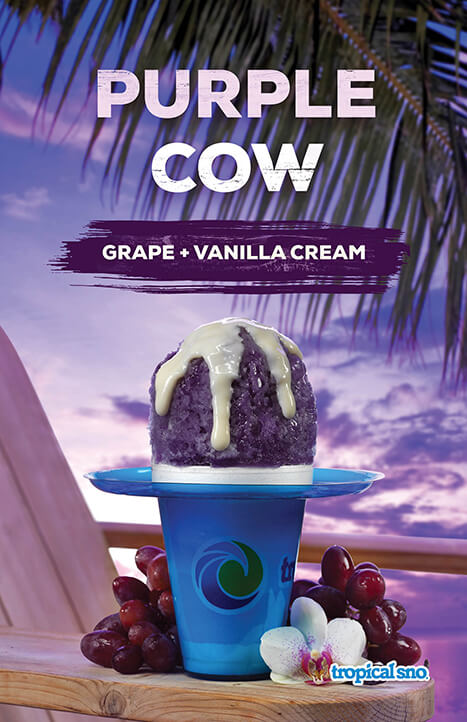 purple cow shaved ice