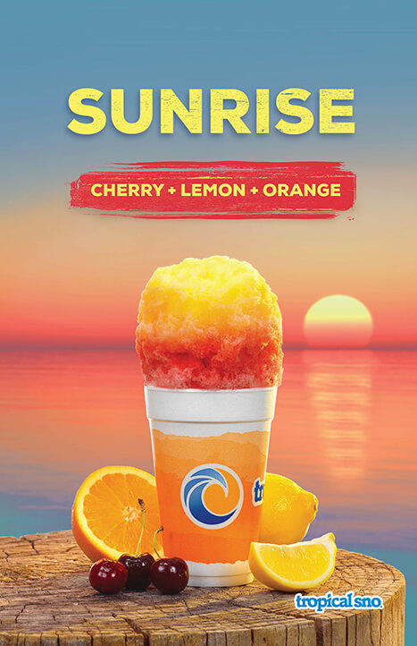 sunrise flavor shaved ice