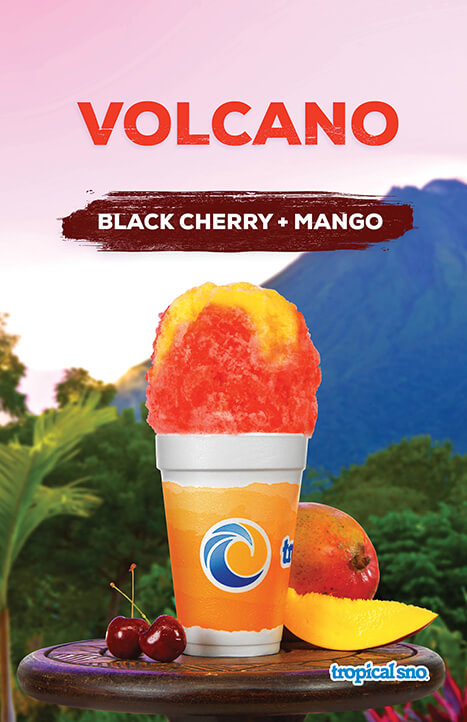 volcano flavor shaved ice