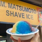 The origins and history of Hawaiian Shave Ice displaying M. Matusmoto signage