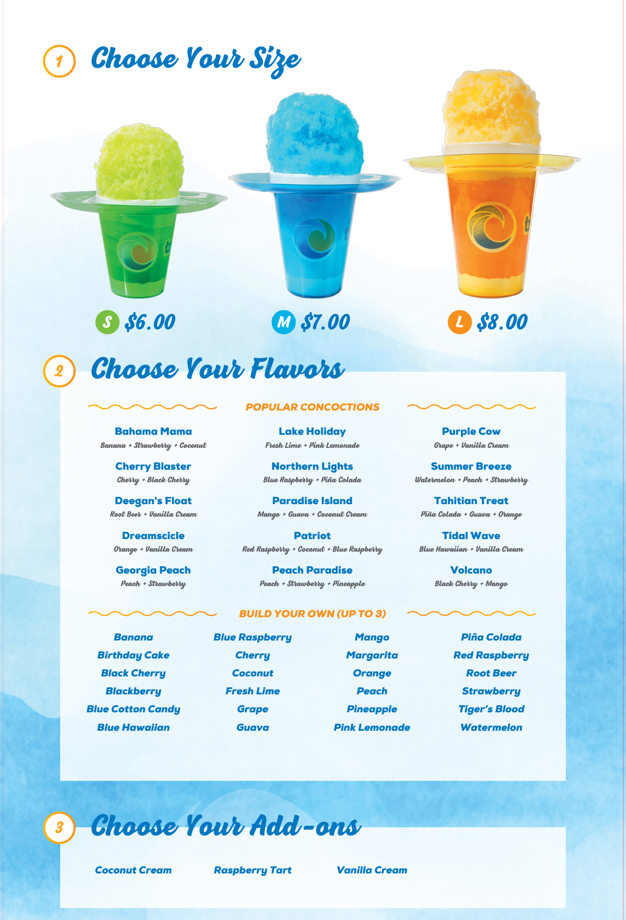 Lake Holiday Menu